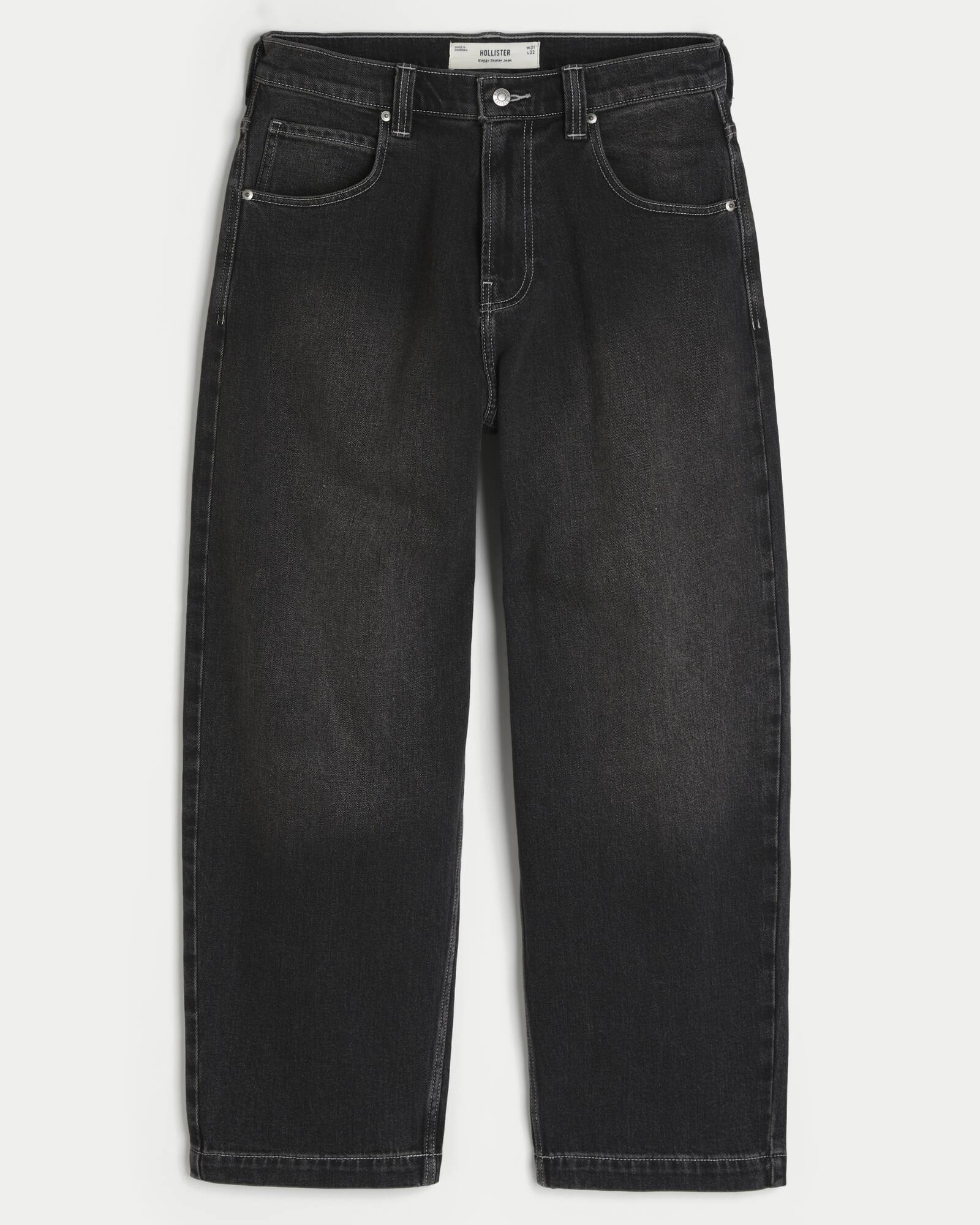 Medium Wash Skater Baggy Jeans