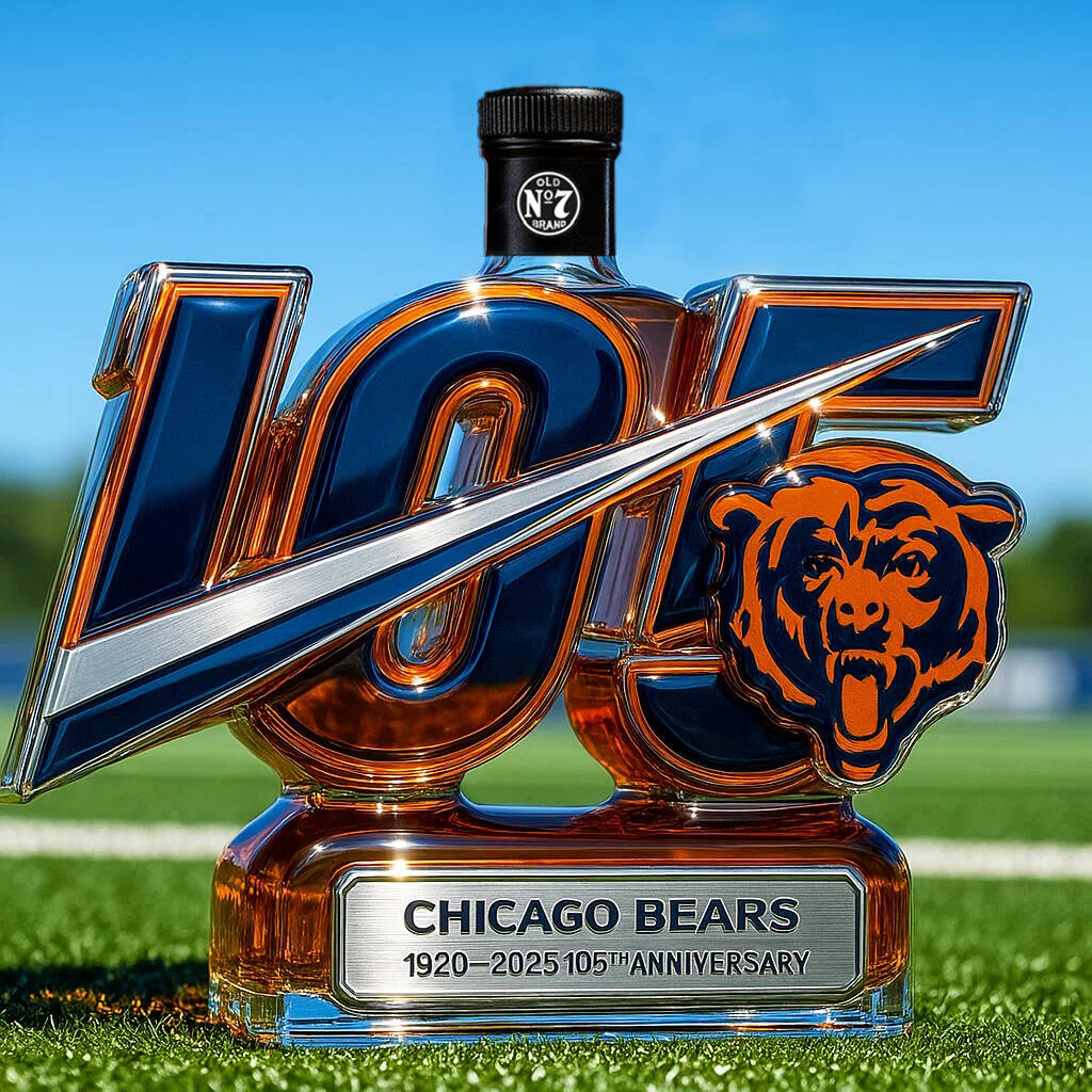 Chicago Bears 105 Anniversary Edition Whisky Bottle