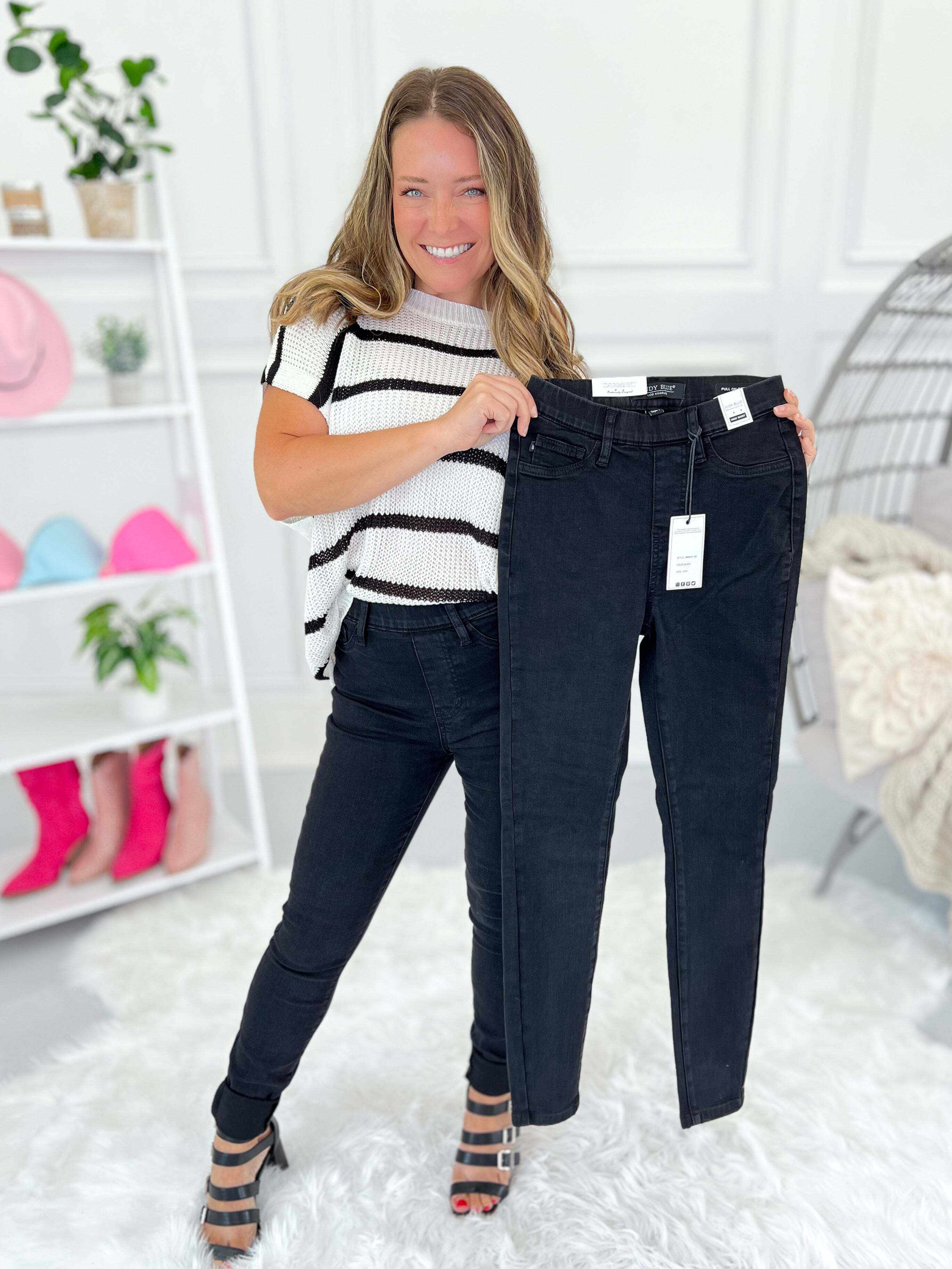 Prime Time - Christmas Pull On Shield Pocket Skinny Jeans- Final Sale