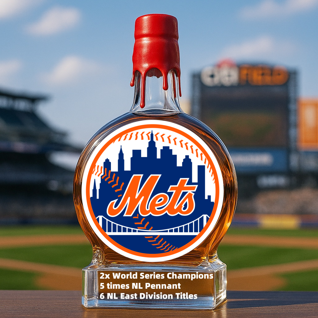 New York Mets Whiskey Bottle