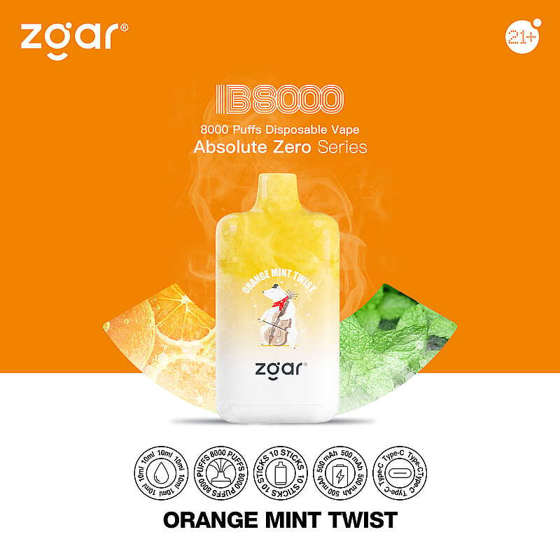 ZGAR ICE BOX 8000 Puffs 2% Nicotine Rechargeable Disposable Pod
