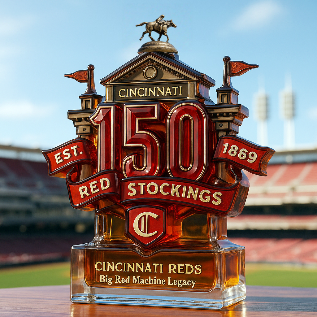 Cincinnati Reds Commemorative Whiskey Bottle