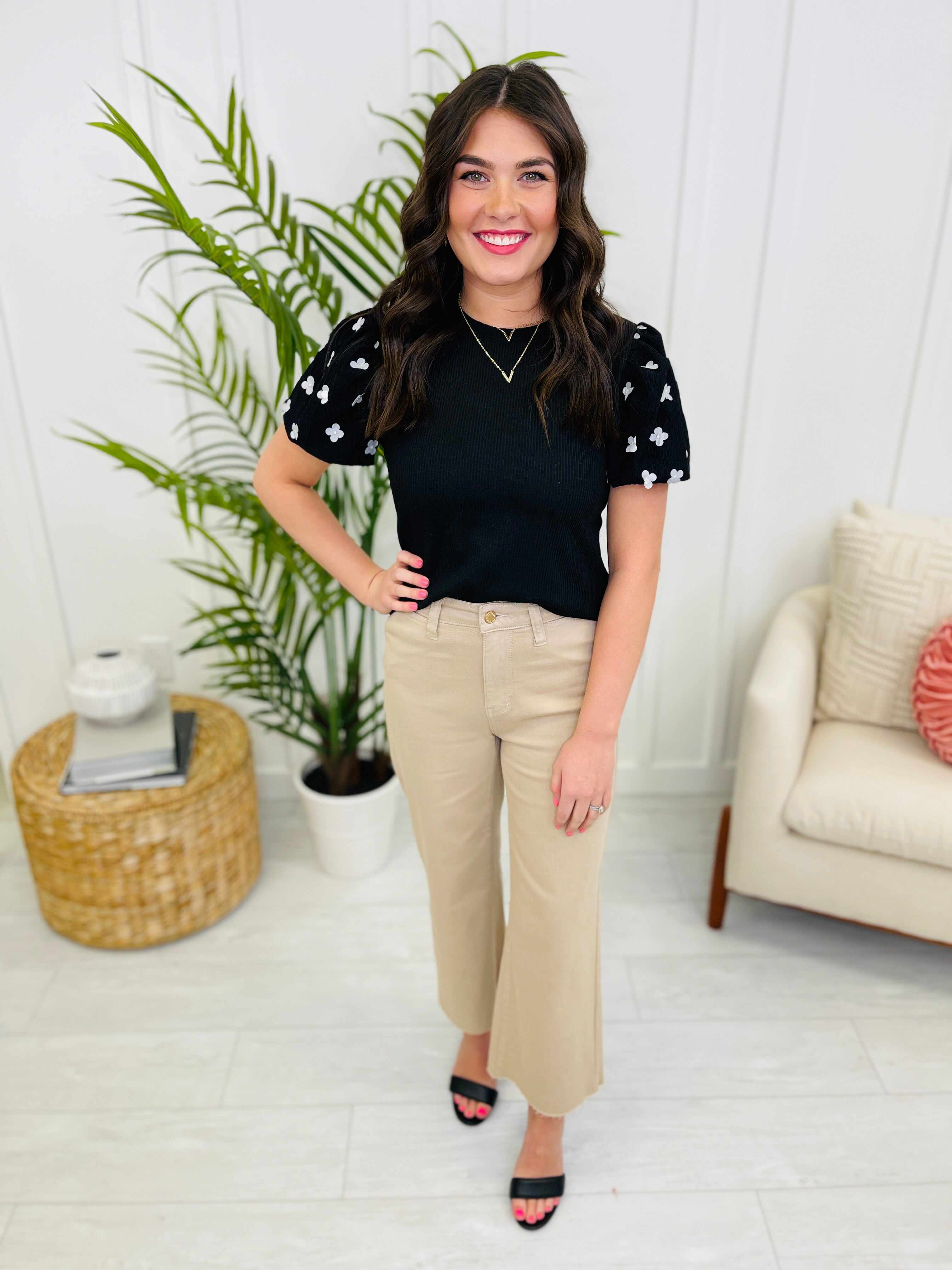 RESTOCK! REG/CURVY Khaki Girl Cropped Wide Leg Jeans