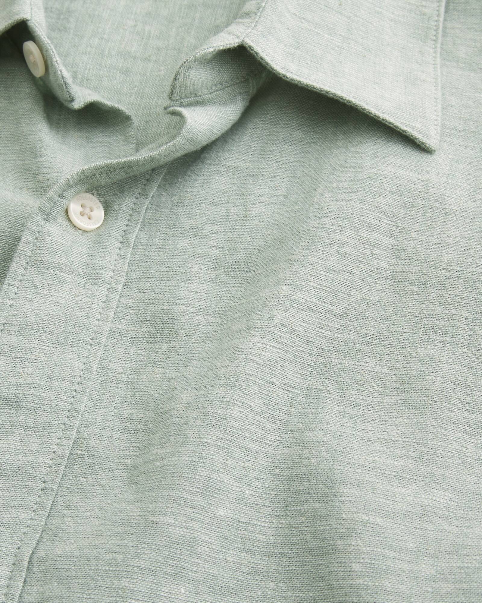 Linen-Blend Button-Through Shirt