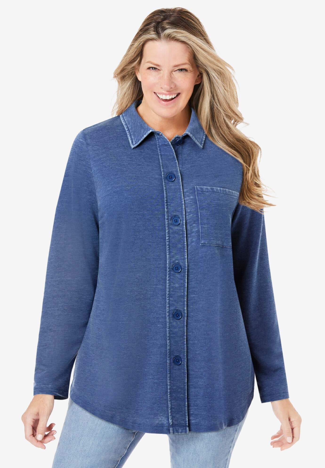 Cloud Bliss Button Front Tunic