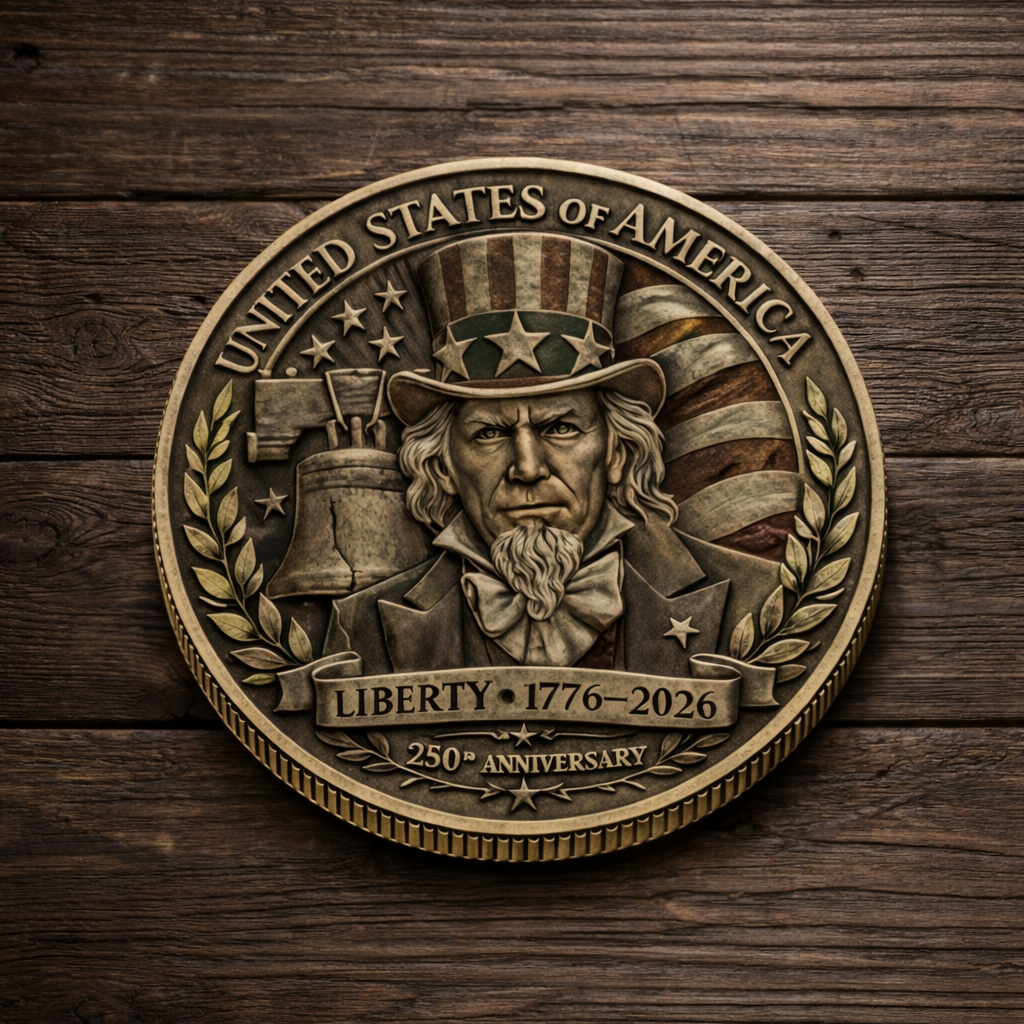 American Independence 250th Anniversary Collectible Commemorative Coin