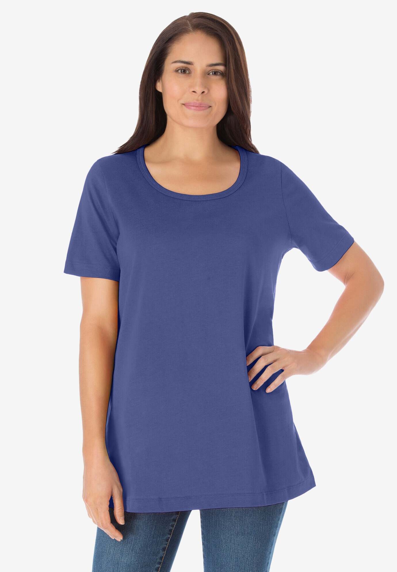 Perfect Short-Sleeve Scoopneck Tee