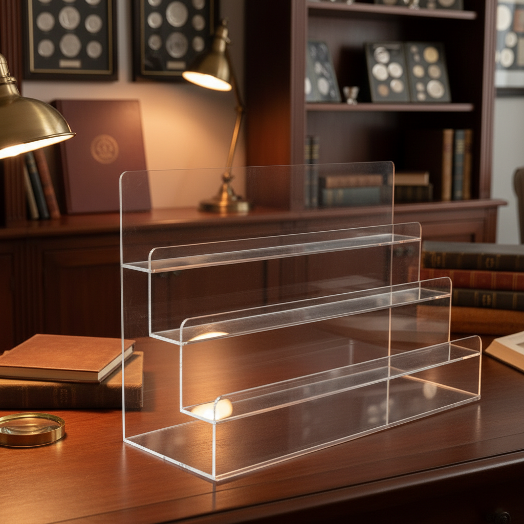 Acrylic Coin Display Stand – 3-Tier Showcase for Collectibles