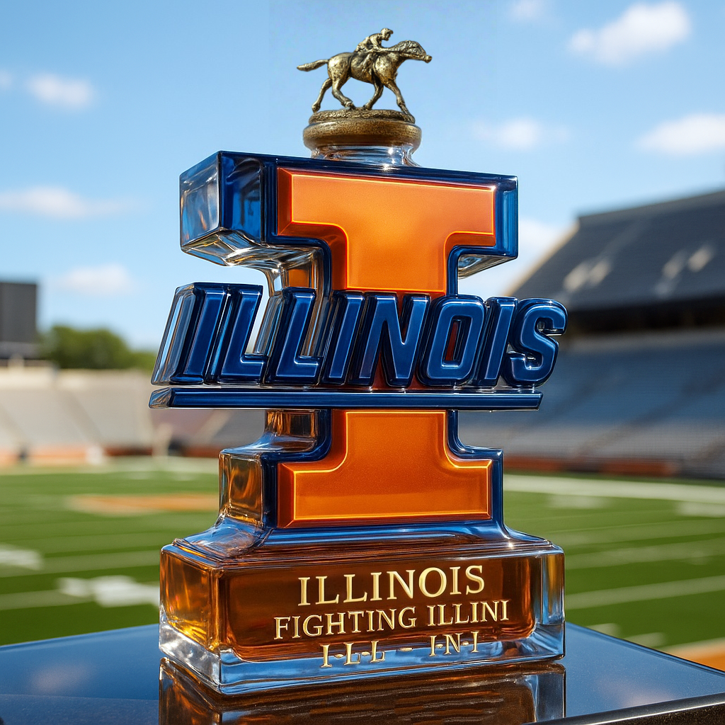 Illinois Fighting Illini Limited-Edition Whiskey Bottle