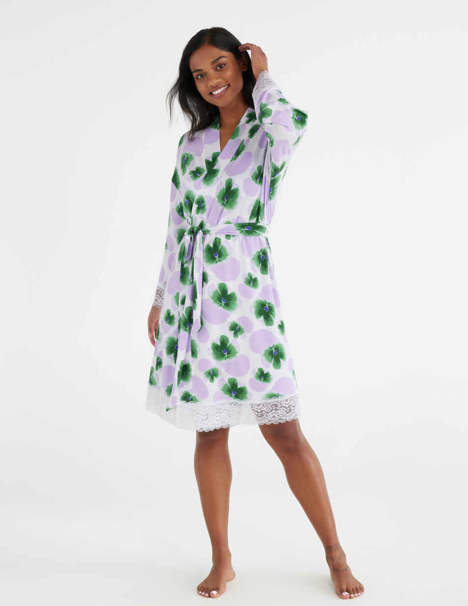 Lace Trim Robe