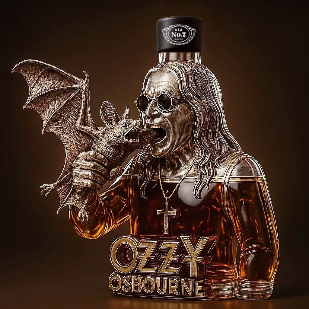Ozzy Osbourne Final Tour Memorial Whiskey Bottle