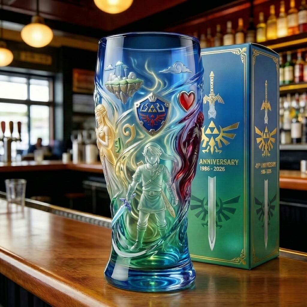 Zelda 40th Anniversary Collector Glass