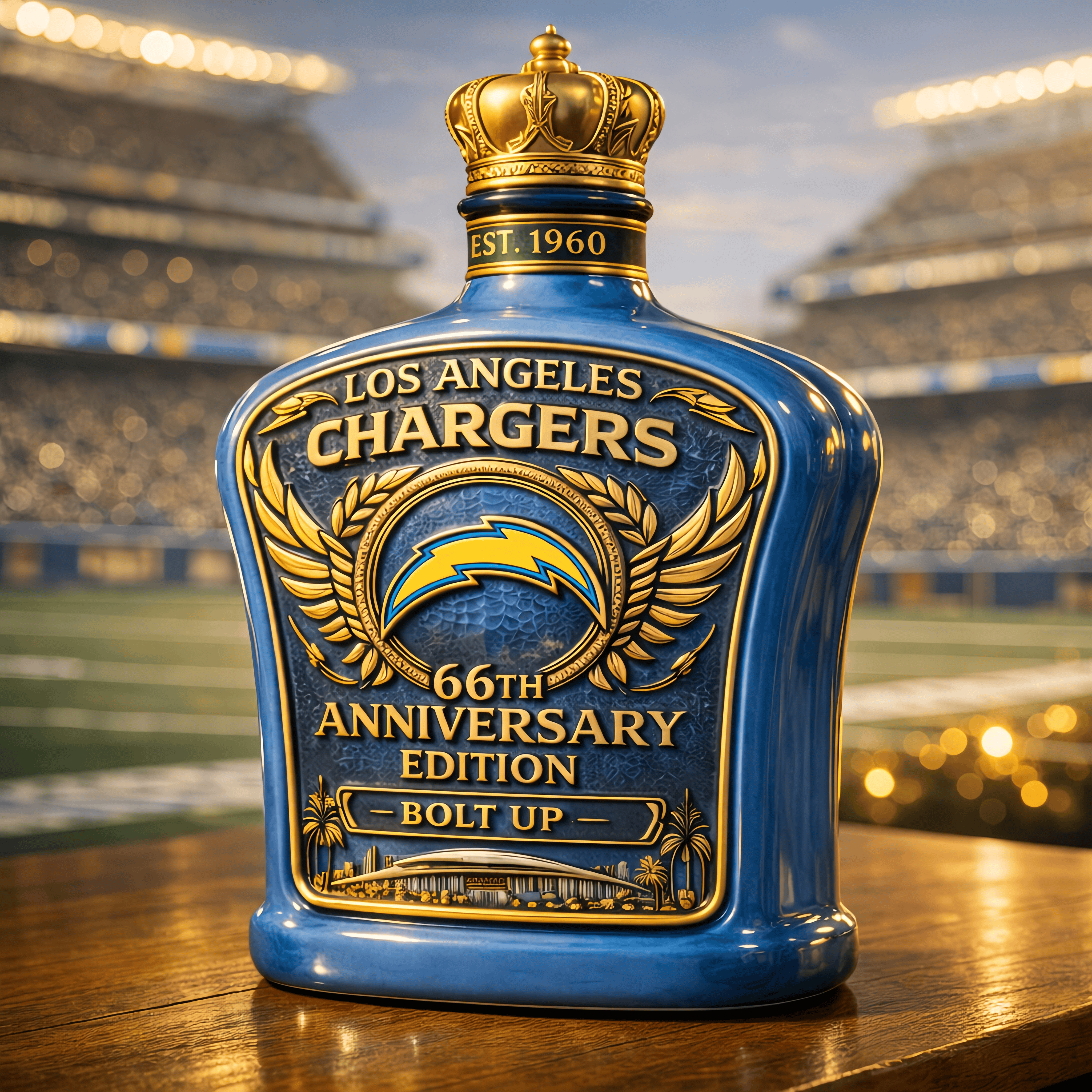 Chargers 66th Anniversary Decanter