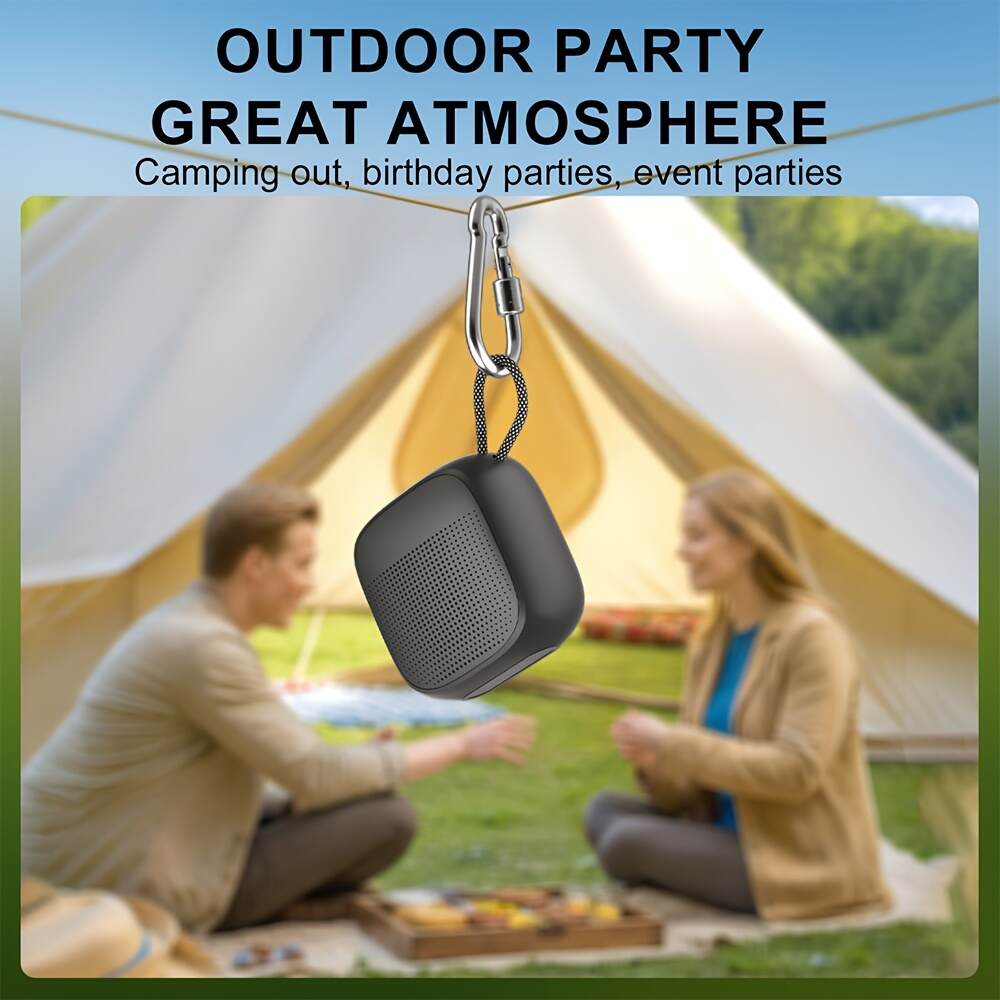 [Portable Wireless Speaker] Portable Wireless Speaker | TWS Stereo, Automatic Call Cut-Off, Private Protection, FM Radio, TF Card, USB, Type-C Charging, Convenient Lanyard, Suitable for Birthday Gifts or Outdoor Camping