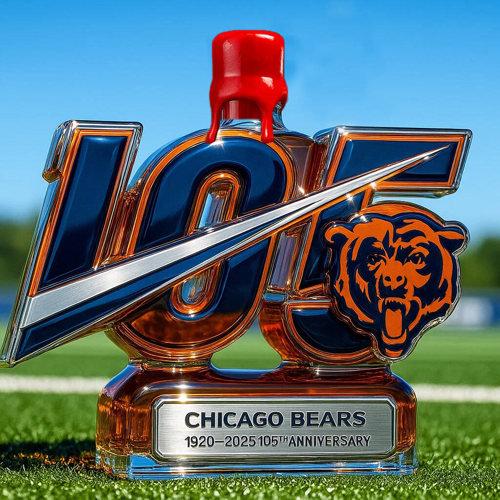 Chicago Bears 105 Anniversary Edition Whisky Bottle