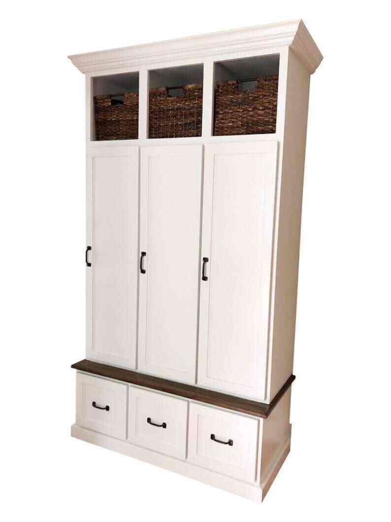 MARYLAND Locker entryway coat rack bench