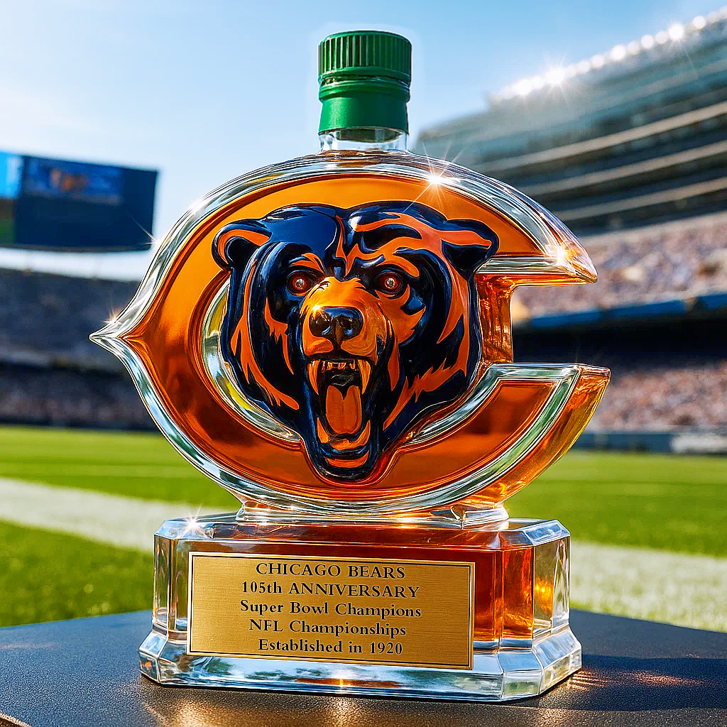 Chicago Bears 105th Anniversary Whiskey Bottle