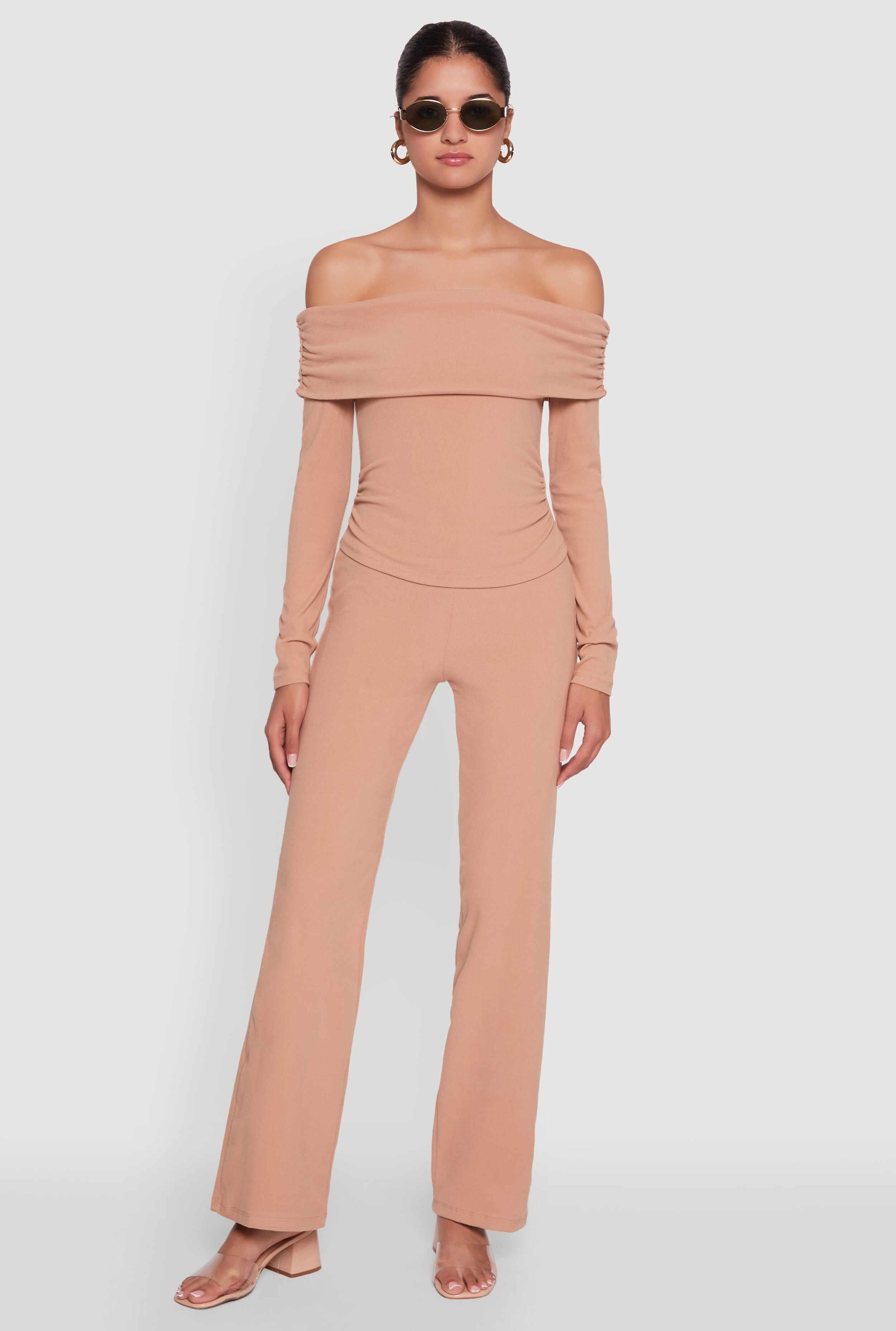 Haute Monde Brushed Knit Boot Cut Pants