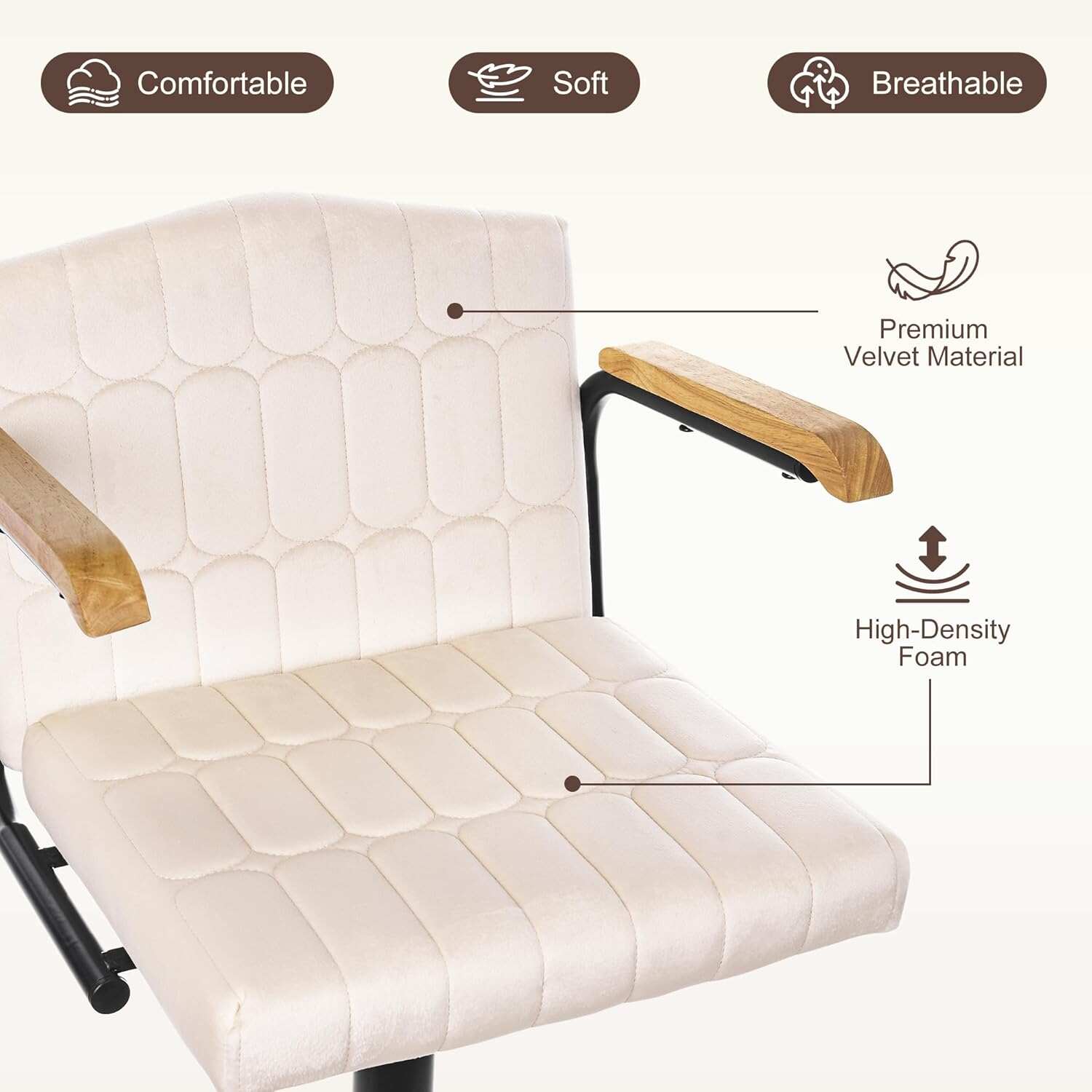 VECELO Bar Stools Set of 2