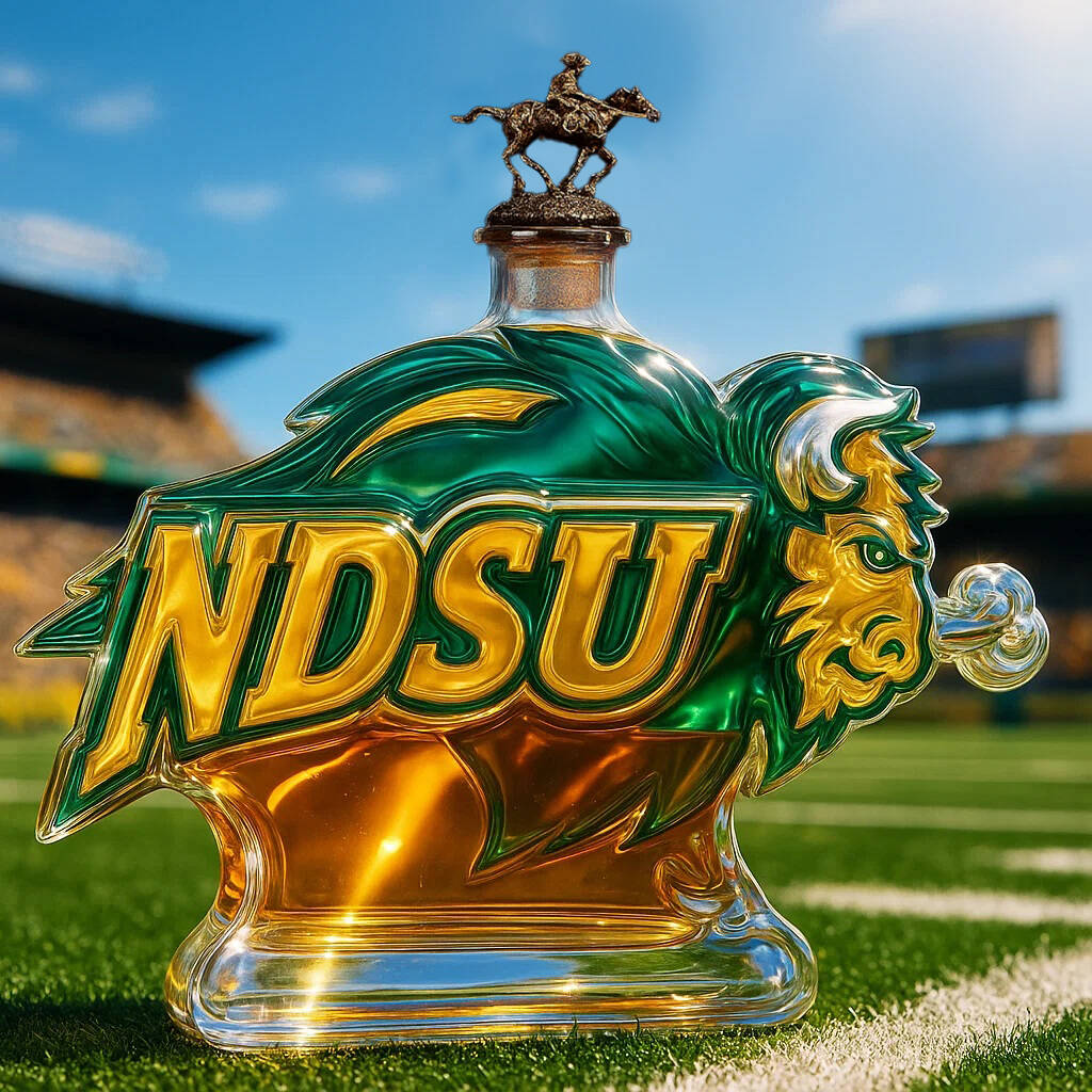 NDSU Bison Whiskey Bottle