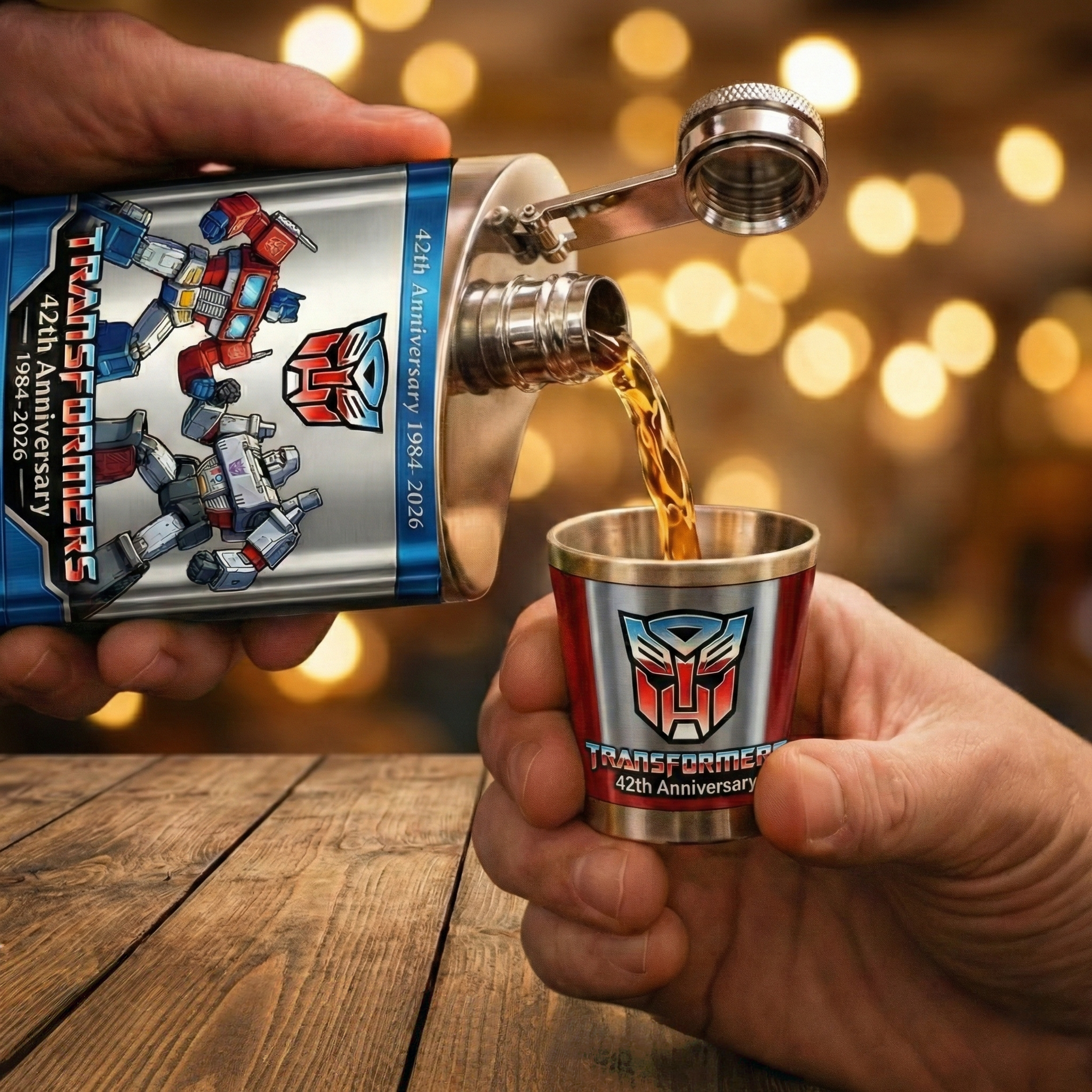 Transformers 42nd Anniversary Flask Gift Set