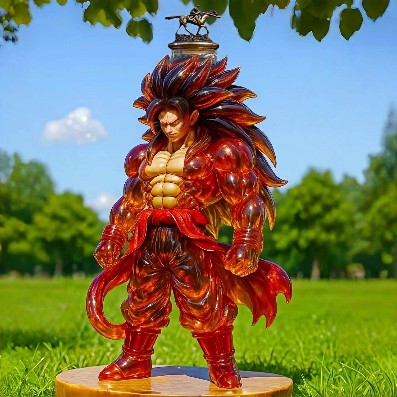 Dragon Ball Super Saiyan 4 Goku Whiskey Bottle