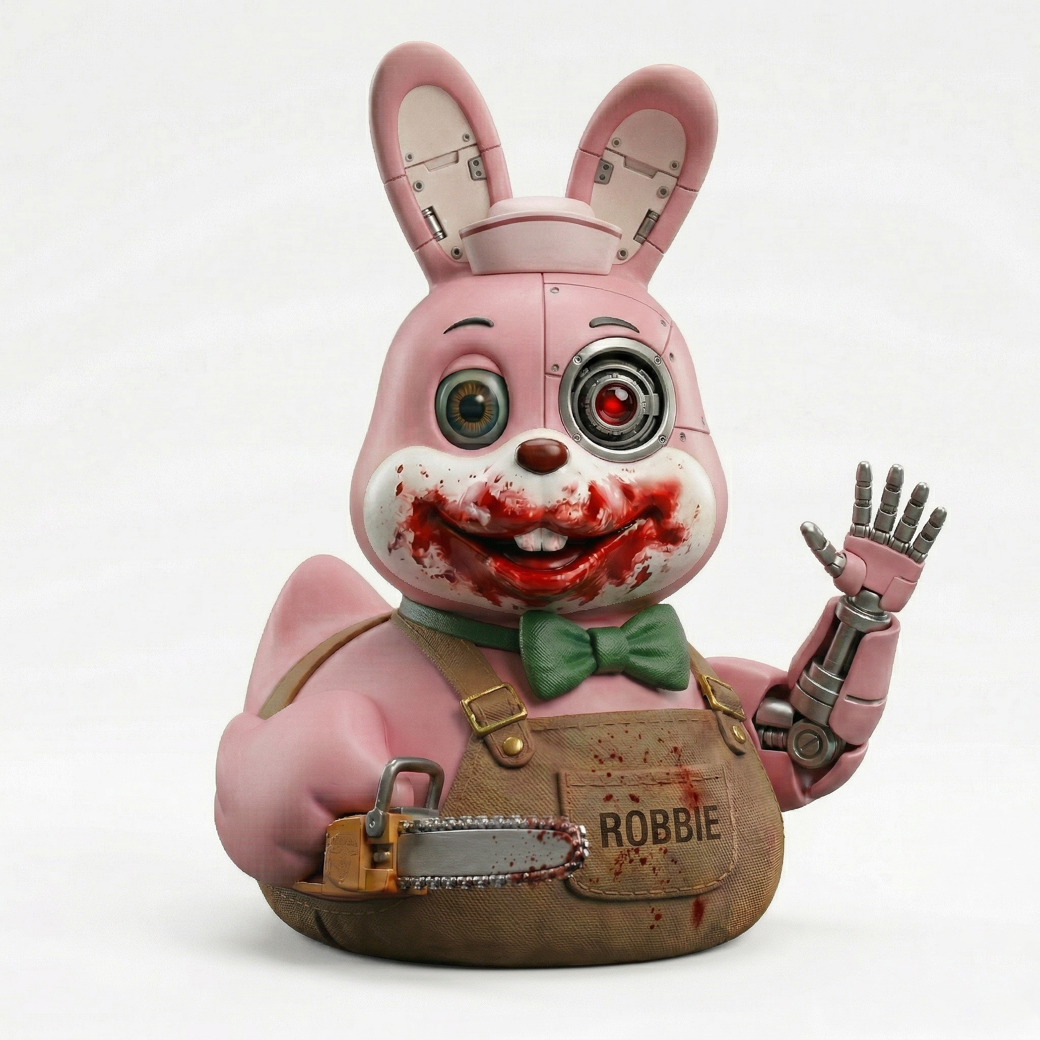 🤖Robbie the Rabbit Silent Hill Chainsaw Robot Rubber Duck Collectible
