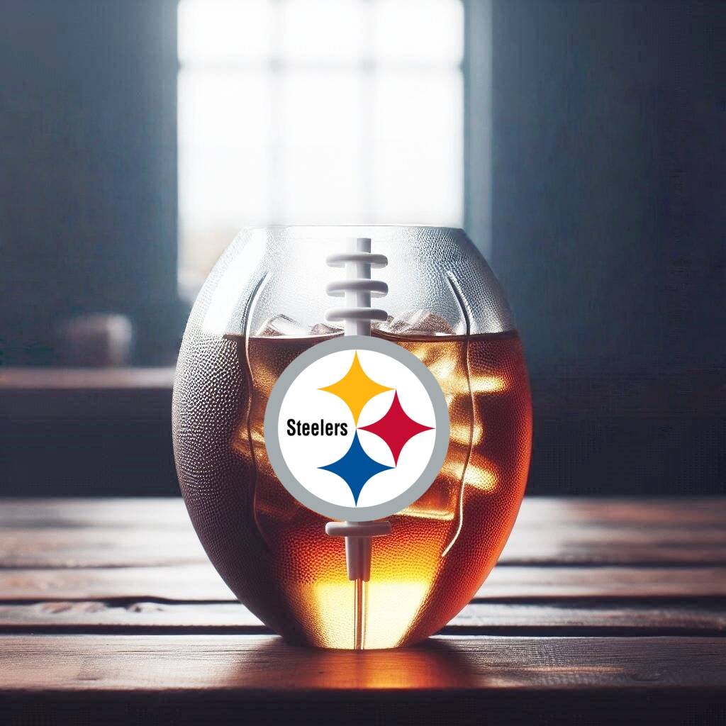 NFL Team Football Glass