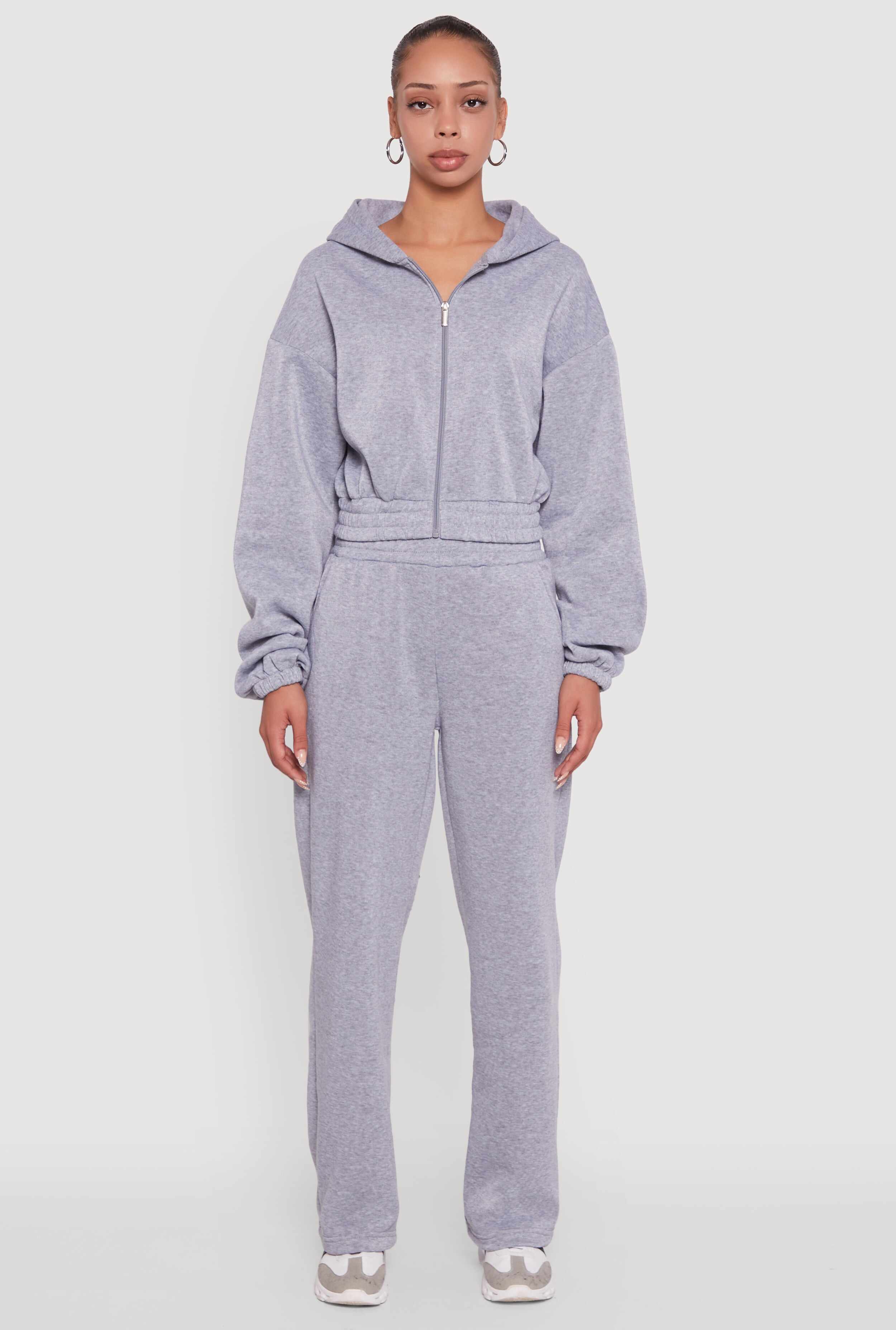 Elastic Waist Wide Leg Sweatpants