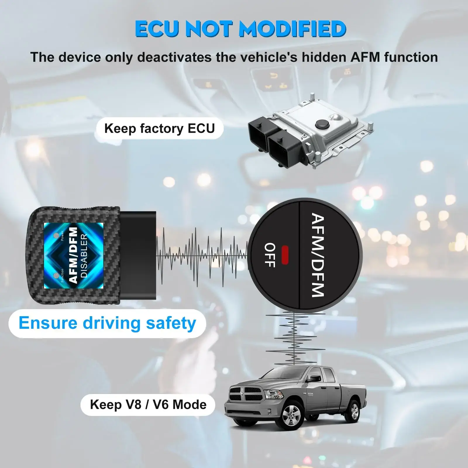 AFM Disabler Active Fuel Management Delete Disabler AFM/DFM Disabler Compatible with V6 & V8 GM Motors AFM Disabler 5.3 Silverado 2007-2022 (Chevy GMC Sierra GMC Yukon Cadillac Escalade etc)4.3L 5.3L 6.0L 6.2L