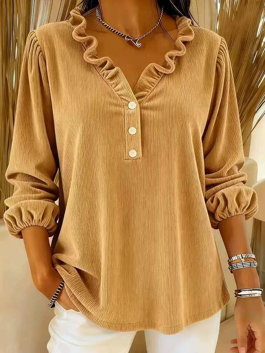 🔥Summer Arrivals🌟Women's Solid Color Crew Neck Long Sleeve Casual Loose Knit Pullover