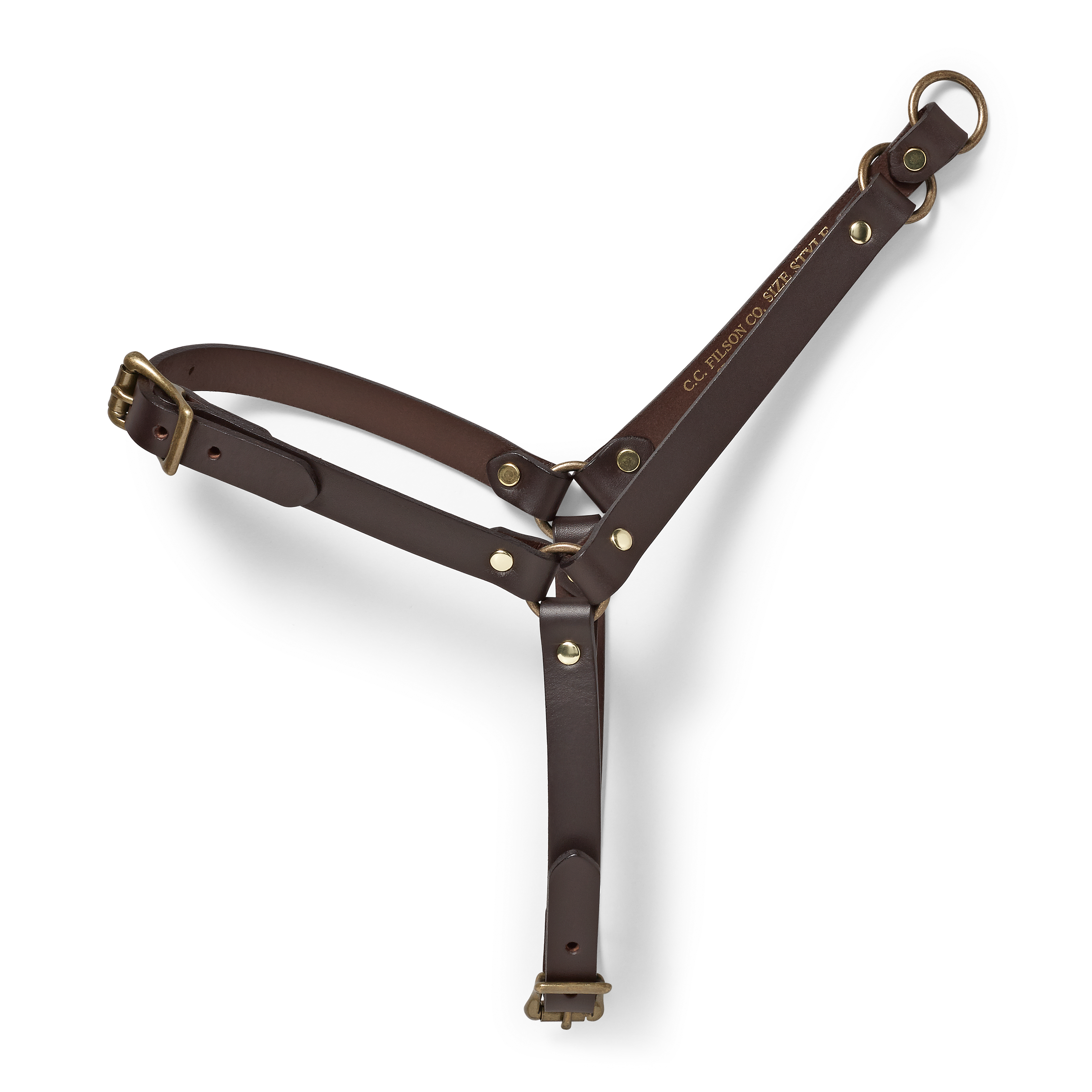 Bridle Leather Dog Harness - Brown