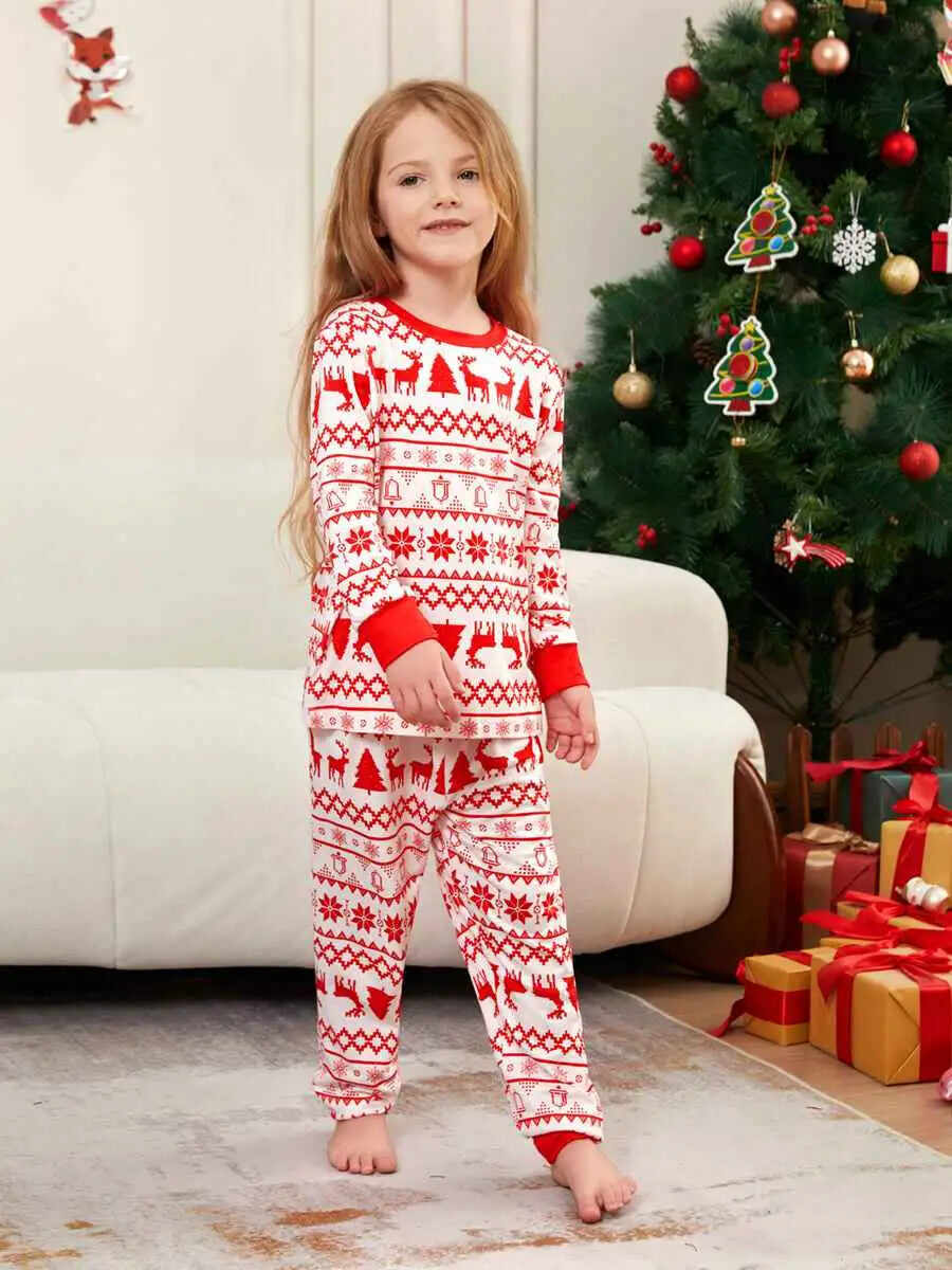 Reindeer Pjs Family Matching Christmas Pajamas Sets #24518