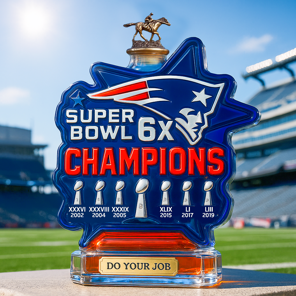 New England Patriots Glory Whiskey Bottle