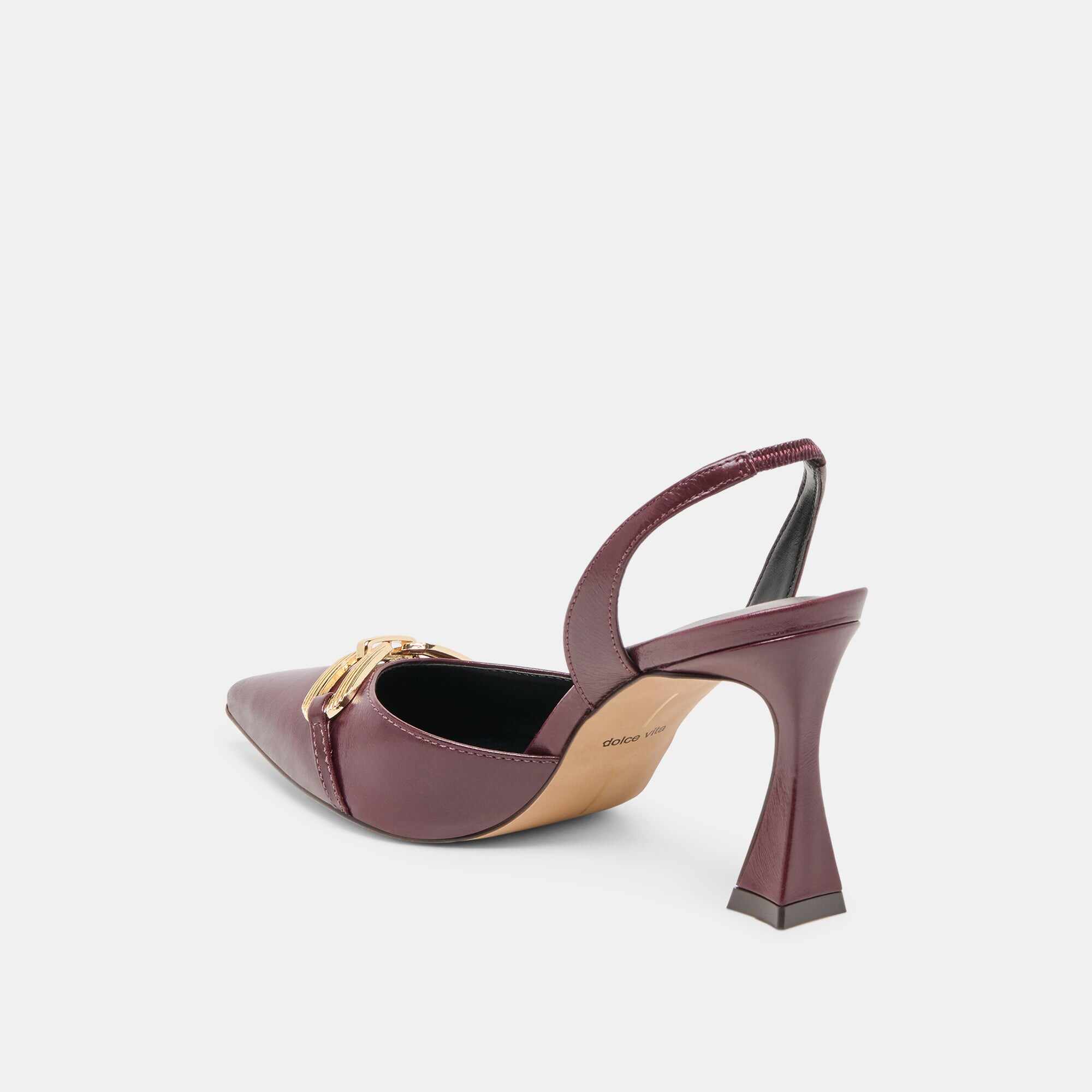 MALIK HEELS CRANBERRY CRINKLE PATENT