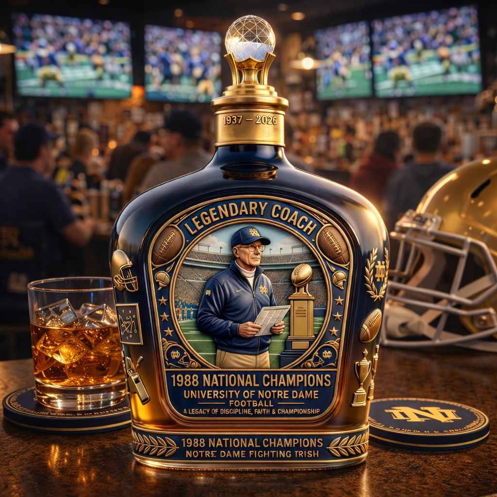 Legendary Coach Lou Holtz Commemorative  Whiskey Bottle