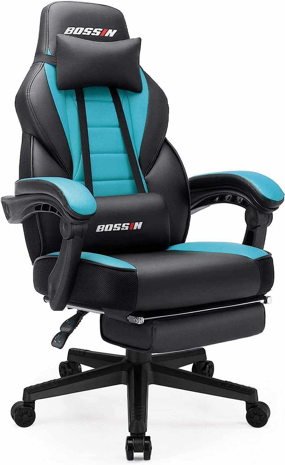 LEMBERI Video Game Chairs with footrest,Gamer Chair for Adults,Big and Tall Gaming Chair 400lb Capacity,Gaming Chairs for Teens,Racing Style Gaming Computer Chair with Headrest and Lumbar Support