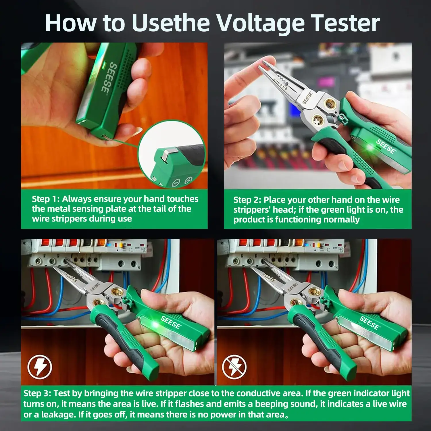 8-in-1 Wire Stripper Twister with Voltage Tester