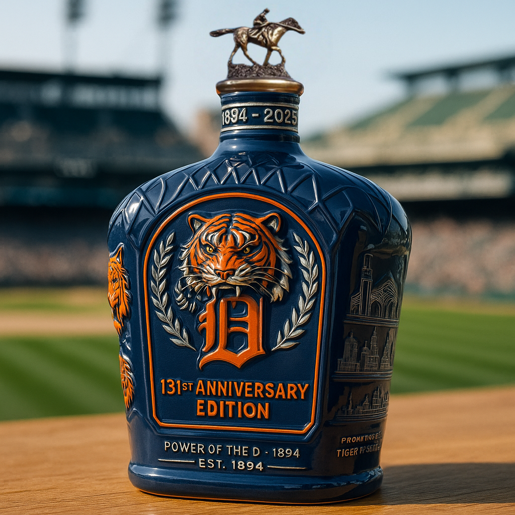DET Tigers 131st Anniversary Whiskey Bottle