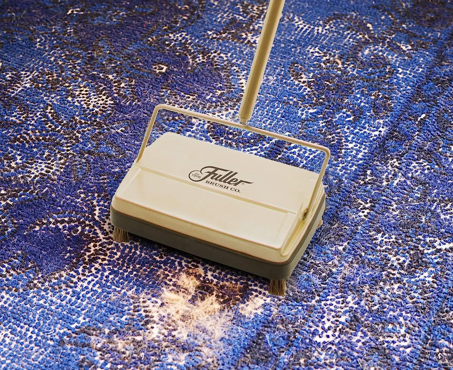 Fuller Brush 17027 Carpet & Floor Sweeper- Mini Stick Cleaner For Hardwood Surfaces, Wood Floors, Laminate, Tile- Small & Portable For The Home Or Office - Cleans Dust Pet Hair- Electrostatic & Silent
