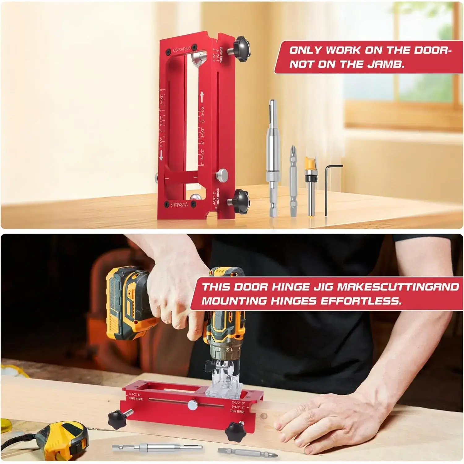 Door Hinge Jig for Precise Door & Cabinet Hinges