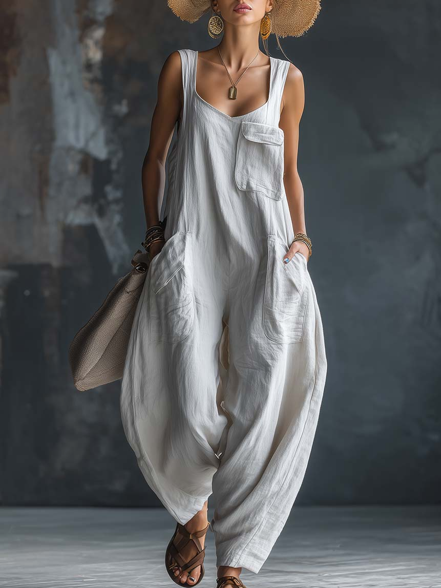 🔥Summer Arrivals🌟Cozy Loose-fitting Wide-leg Jumpsuit