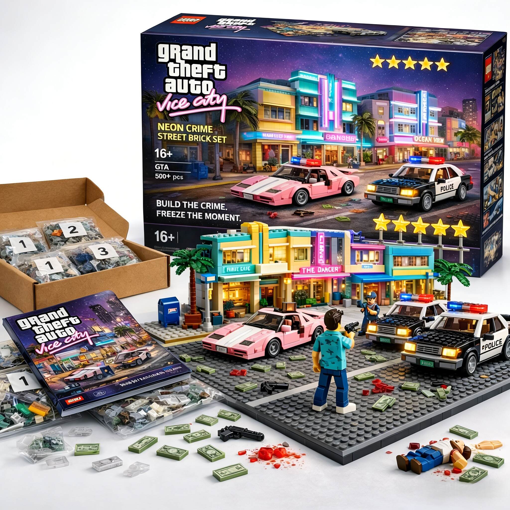 GTA: VICE CITY NIGHTS Street Brick Set