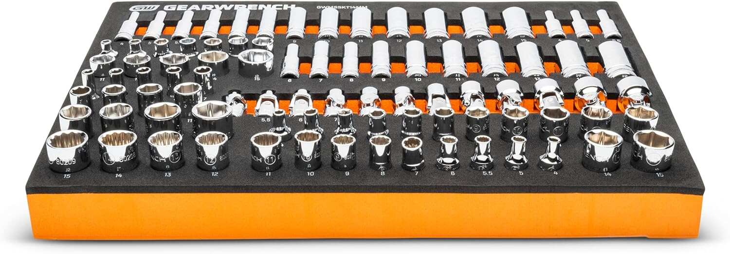GEARWRENCH 1268 Piece Master Mechanics Tool Set in Premium Modular Foam Trays with GSX Mobile Tool Storage | MEGAMOD1268