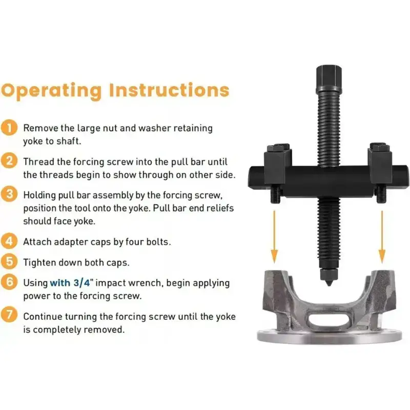 Heavy Duty Yoke Puller Tool For Semi Trucks Class 6-8 Trucks & Equipme