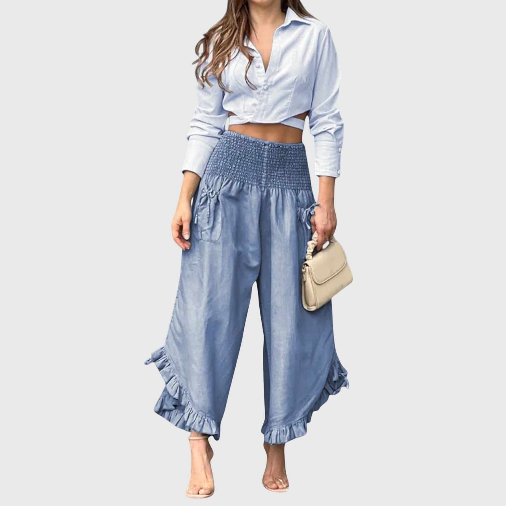 Jaya - Casual Pants with Fashionable Pleats