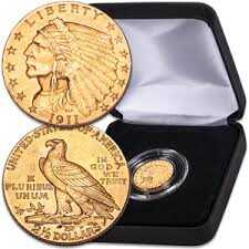 (Only 2 sets left)1908-1929 Indian Head $2.5 Gold Coin Fine Uncirculated Limited Edition
