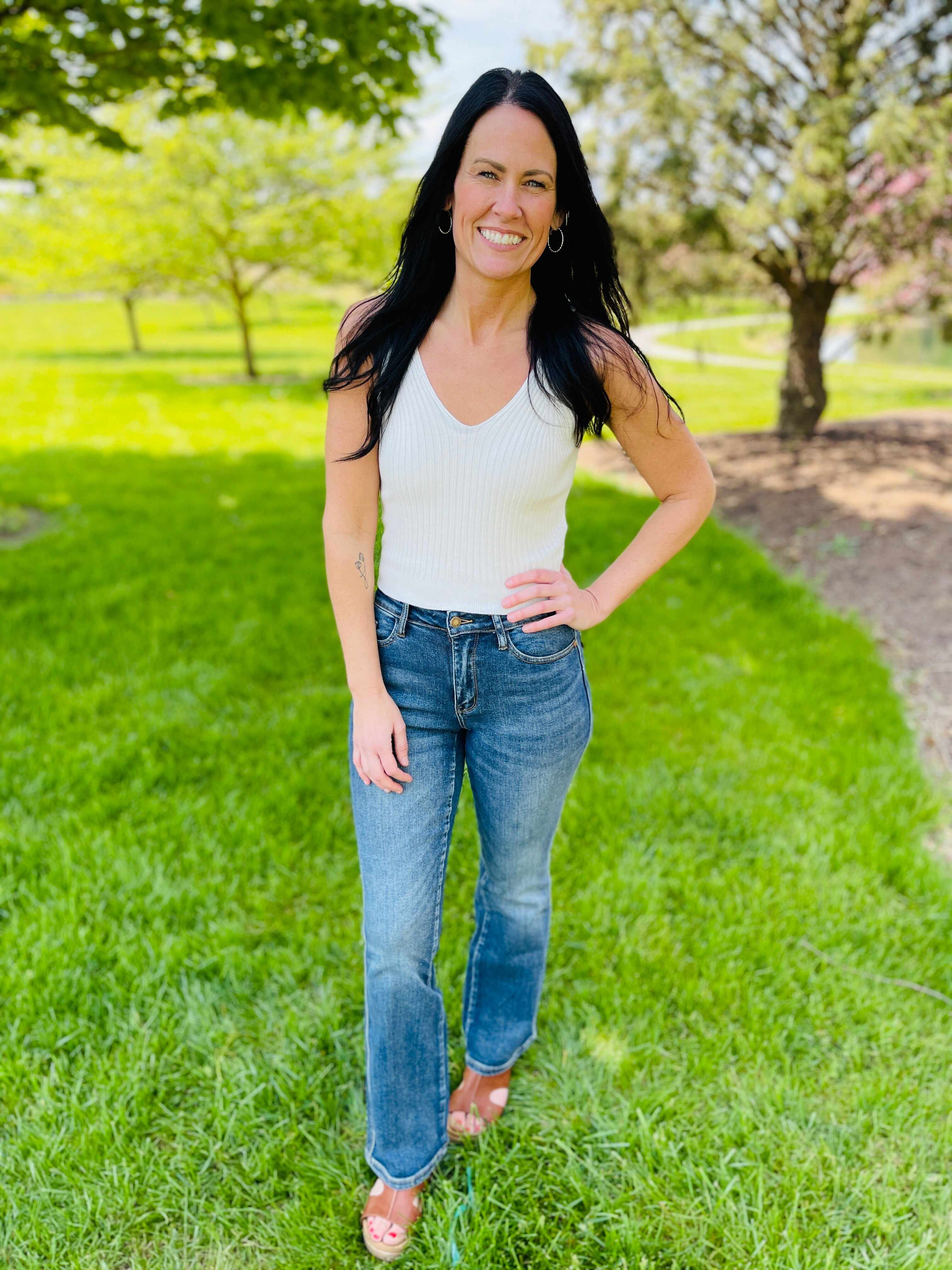 REG/CURVY Can't Compete Midrise Bootcut Jeans