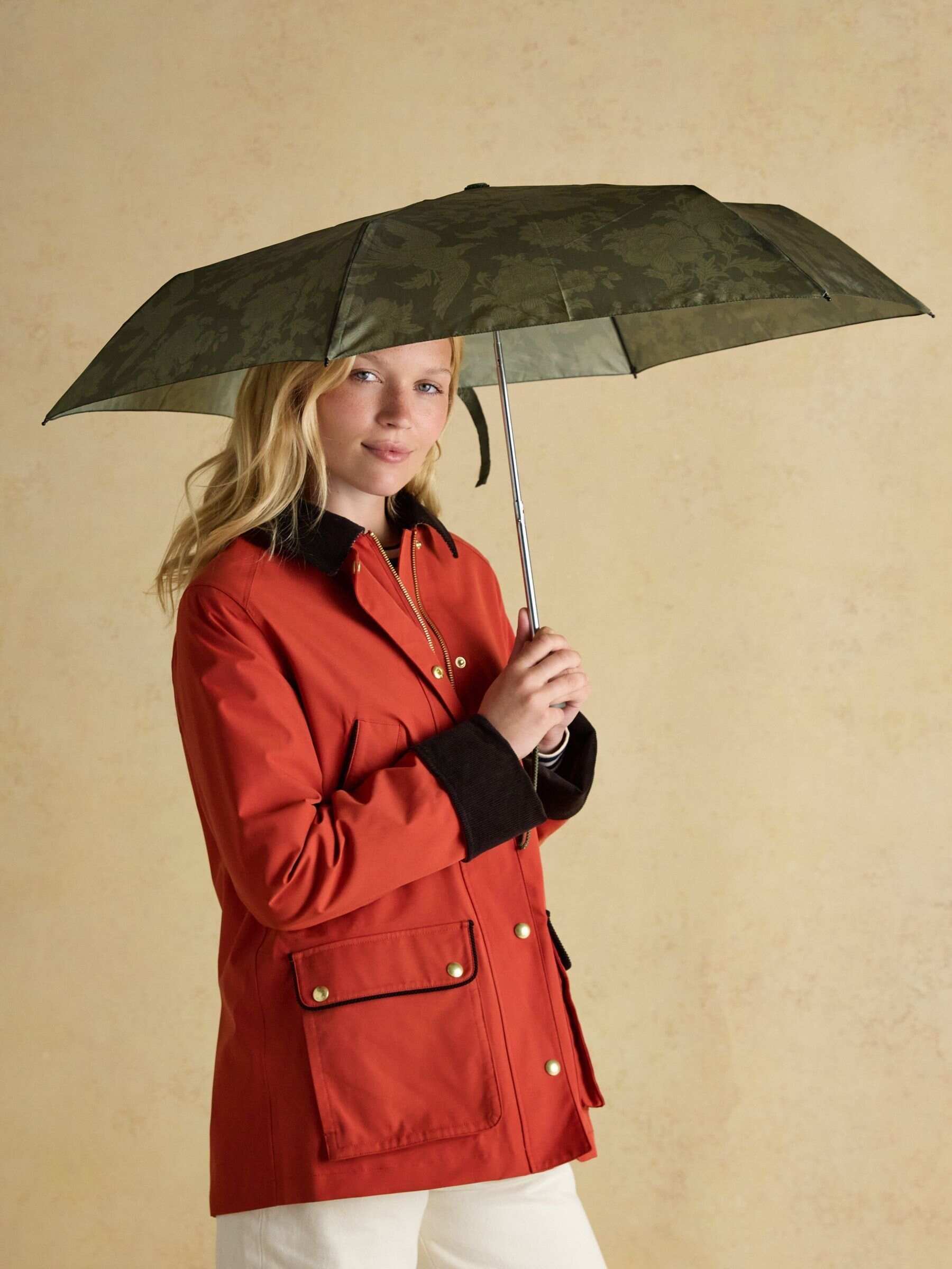 Rayne Green Printed Umbrella