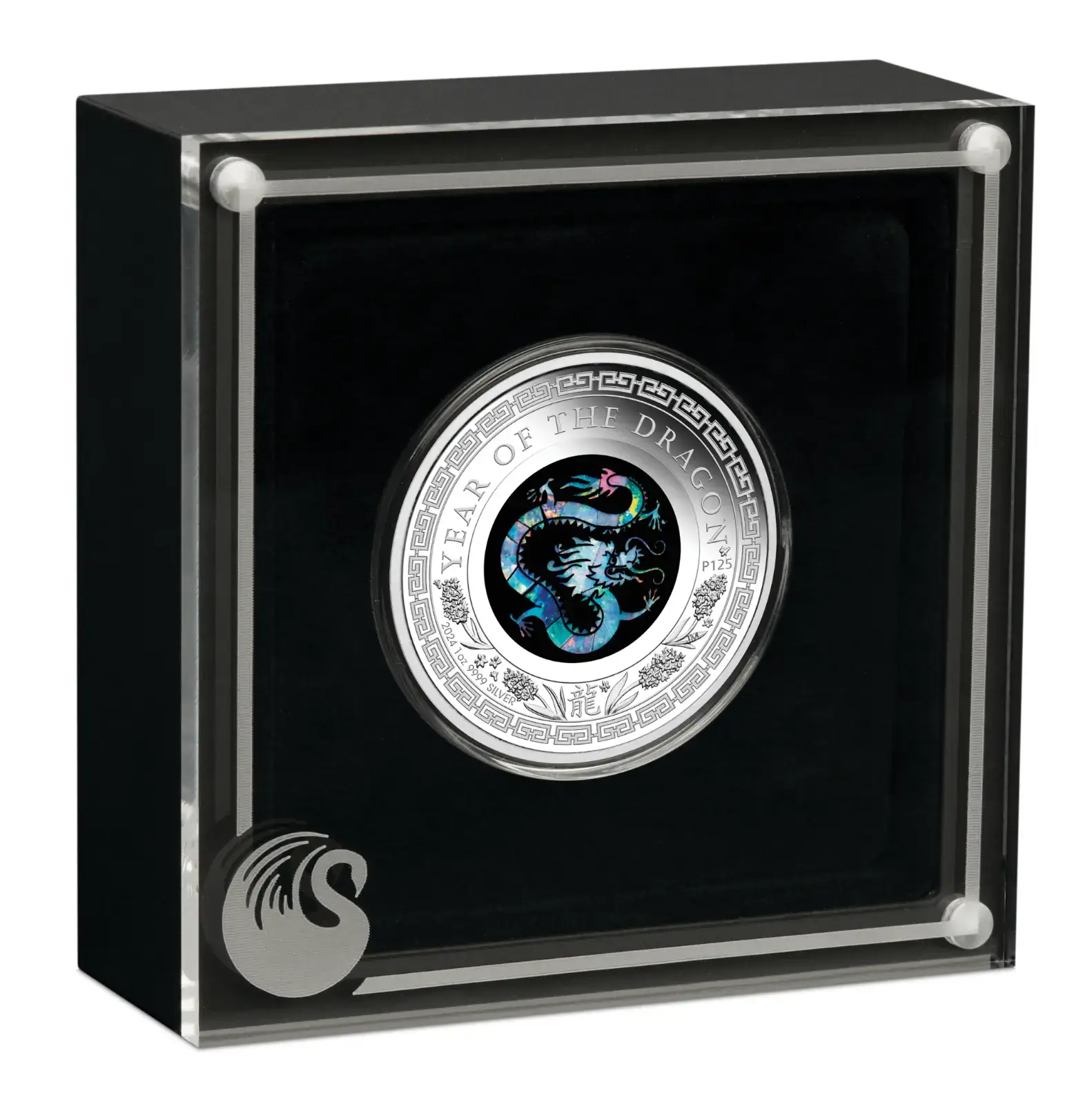 2024 Australia Opal Series Lunar Year of the Dragon 1oz Silver Proof $1 Coin